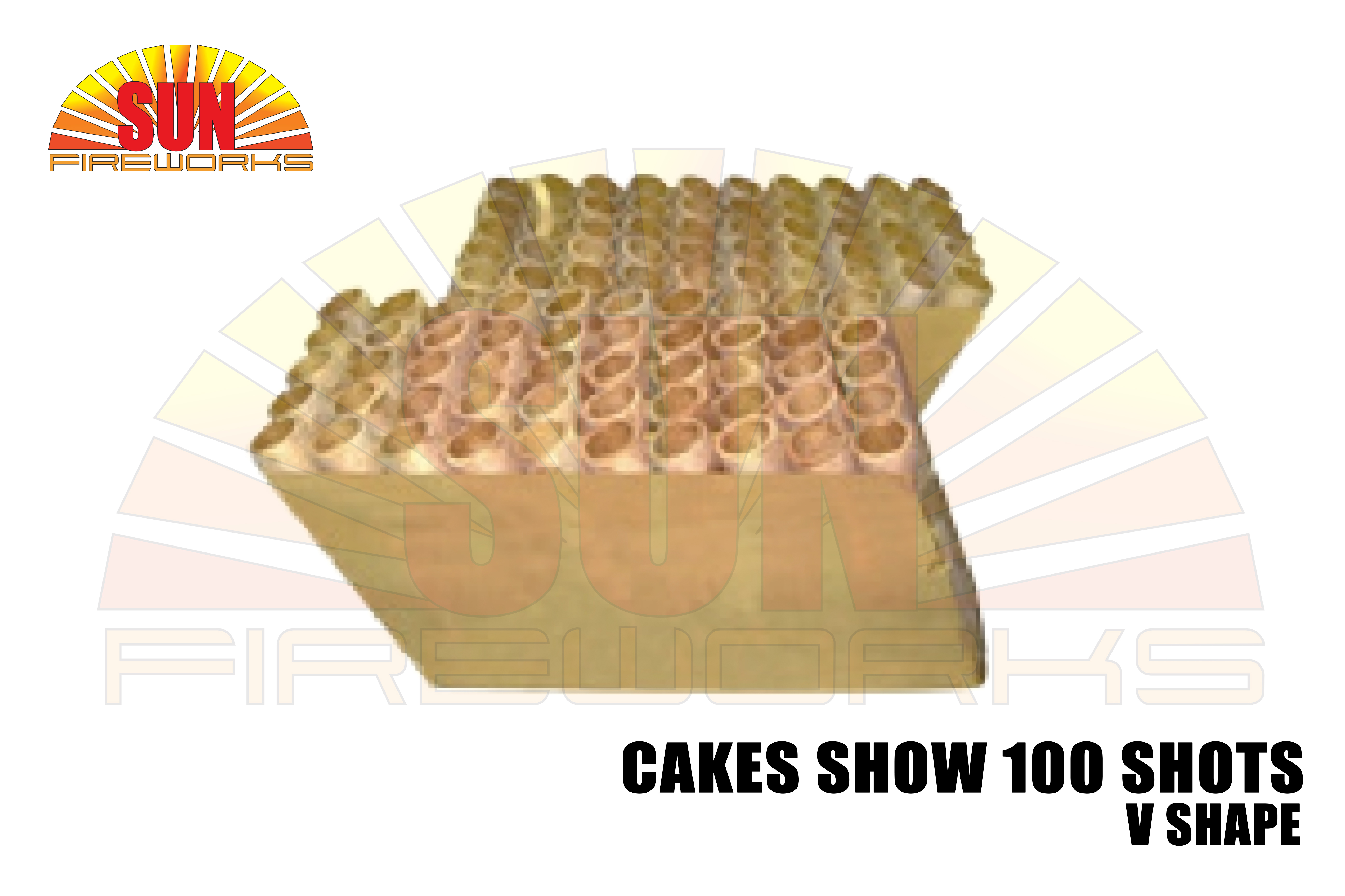 cakes show 100 shots V shape